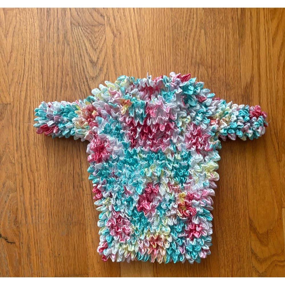 Vintage Popcorn Shirt Magic Bubble Top Multi Color Pastel Floral Y2K One Size